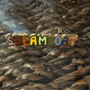 🦋Vintage 90s Steamboat Springs Colorado Ski Resort Souvenir Lapel Pin🦋